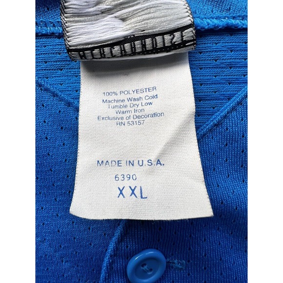 VTG MLB New York Yankees Rare Majestic Jersey L Baby Blue Made In USA - Picture 3 of 7